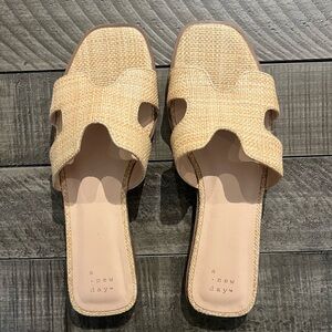 Like New Women Nina Slide Sandals  A New Day 8 medium Beige